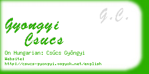 gyongyi csucs business card