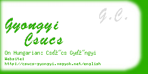 gyongyi csucs business card